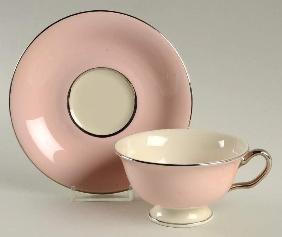 C5 Footed Cup & Saucer Set by Castleton (USA)-1