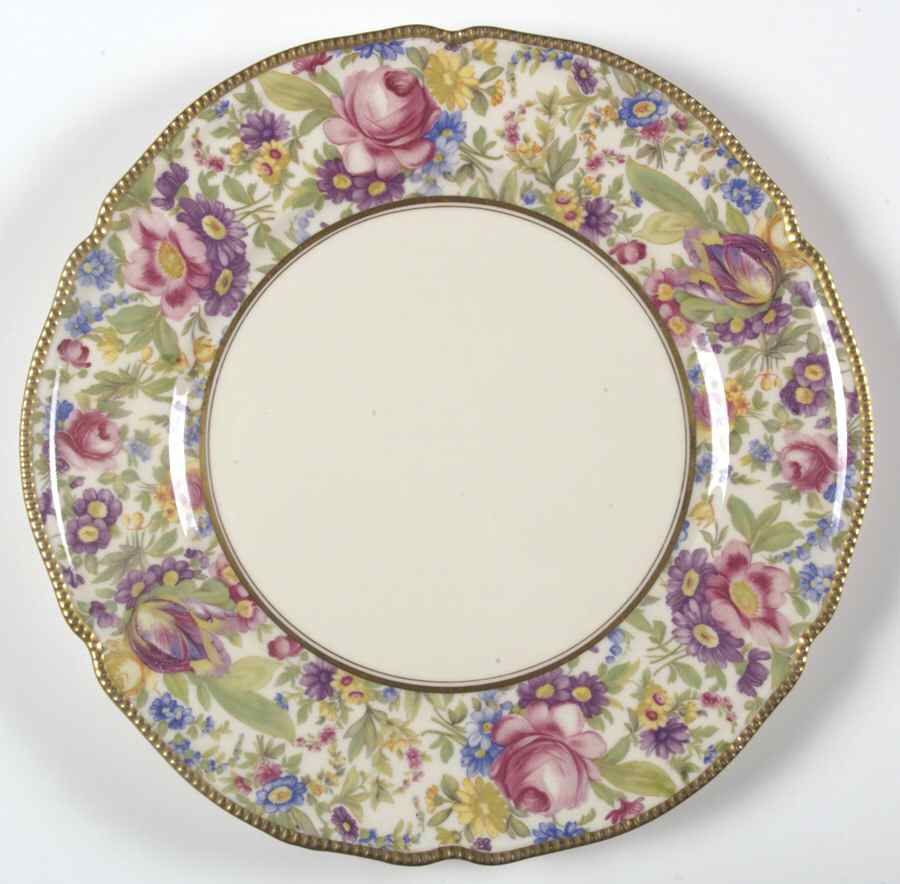 Garden Caprice (Scalloped) Dinner Plate by Castleton (USA)-1