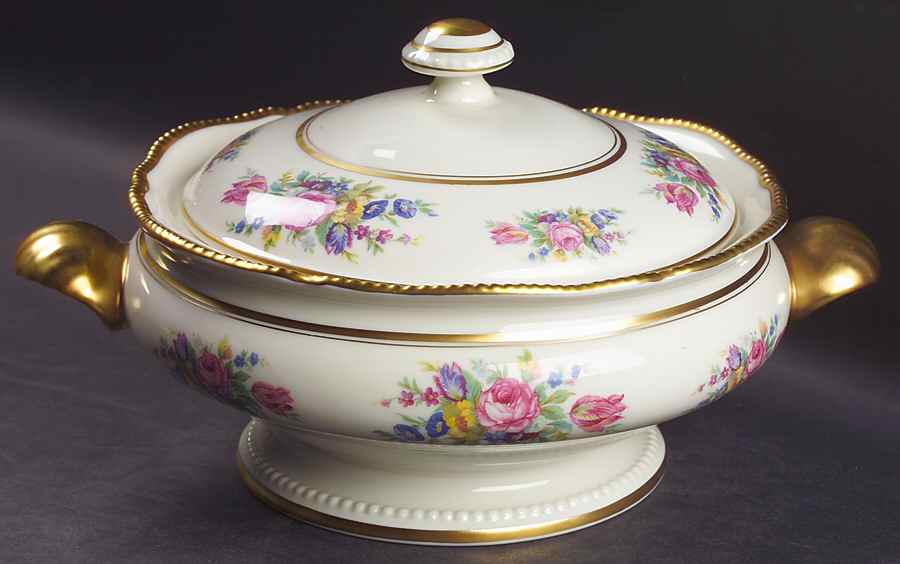 Castleton Bouquet Round Covered Vegetable by Castleton (USA)-1