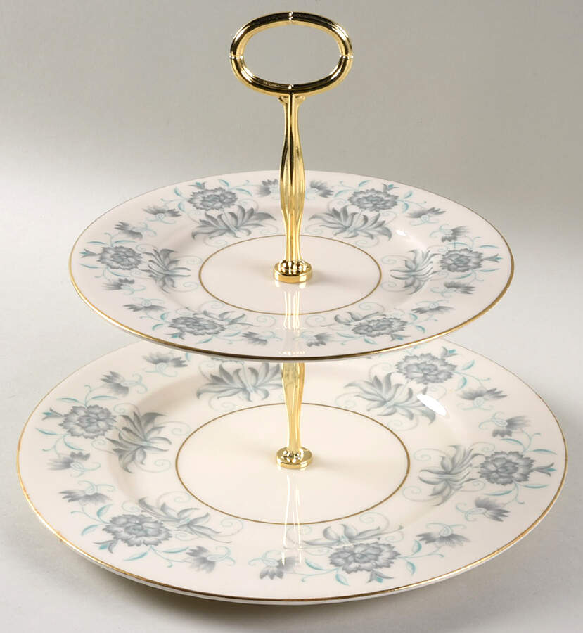 Caprice 6 5/8"-10"  2 Tiered Serving Tray (Dp, Sp) HC by Castleton (USA)-1