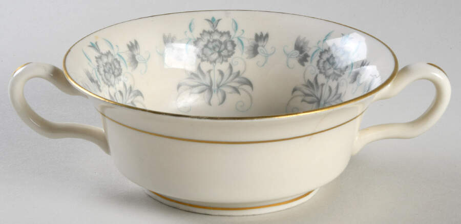 Caprice Footed Cream Soup Bowl by Castleton (USA)-1