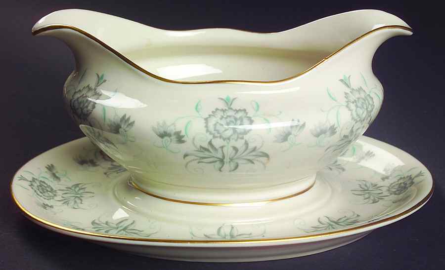 Caprice Gravy Boat with Attached Underplate by Castleton (USA)-1