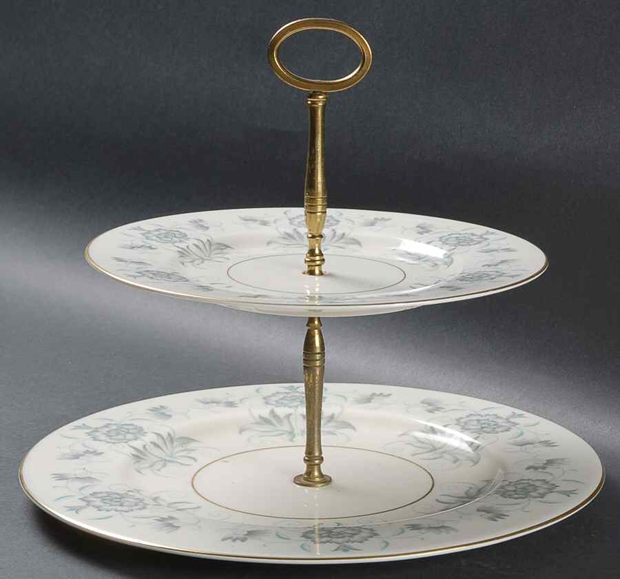 Caprice 2 Tiered Serving Tray (Dinner & Salad Plate) by Castleton (USA)-1