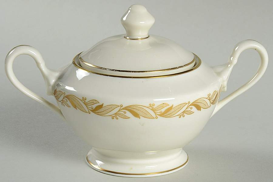 Carlton Sugar Bowl & Lid by Castleton (USA)-1