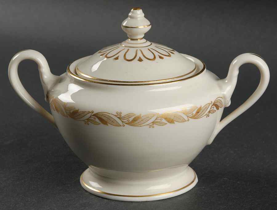 Carlton Sugar Bowl & Lid by Castleton (USA)-1