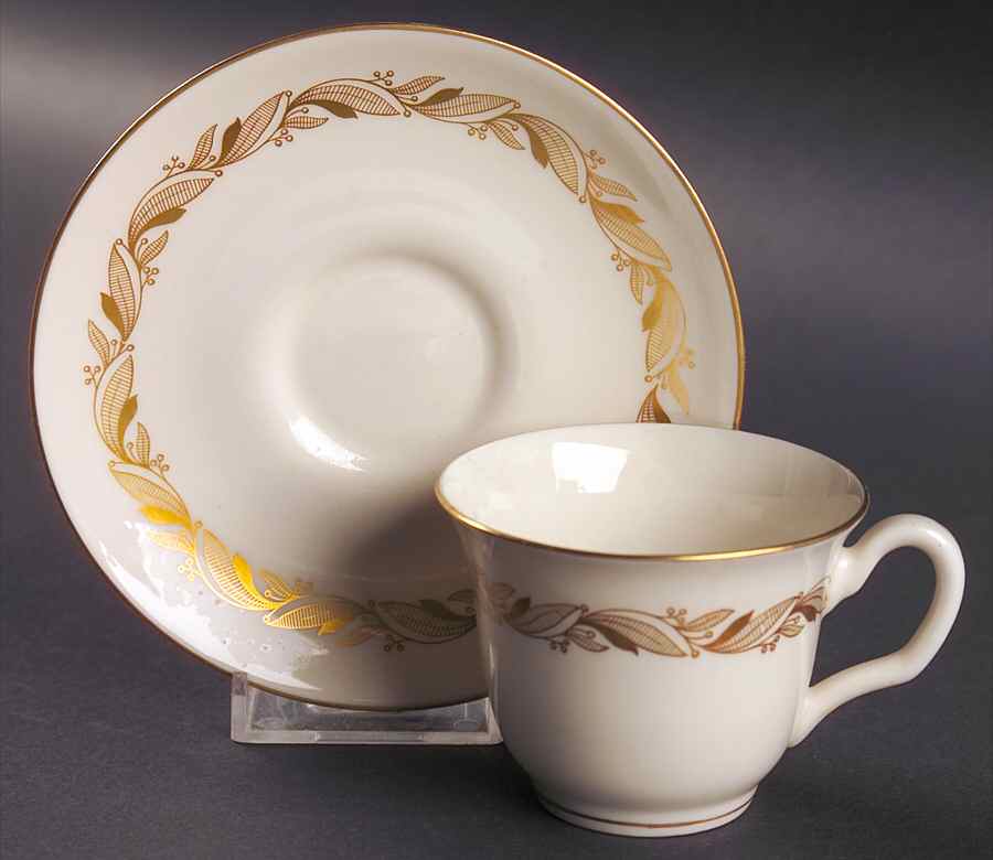 Carlton Flat Demitasse Cup & Saucer Set by Castleton (USA)-1