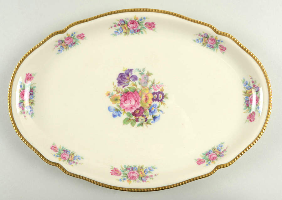 Castleton Rose 13" Oval Serving Platter by Castleton (USA)-1