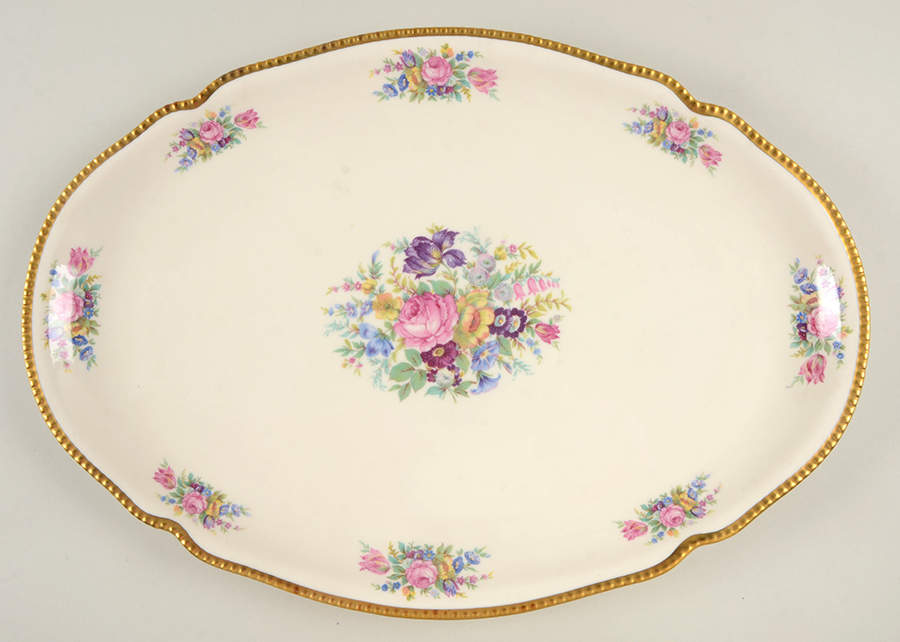 Castleton Rose 19" Oval Serving Platter by Castleton (USA)-1
