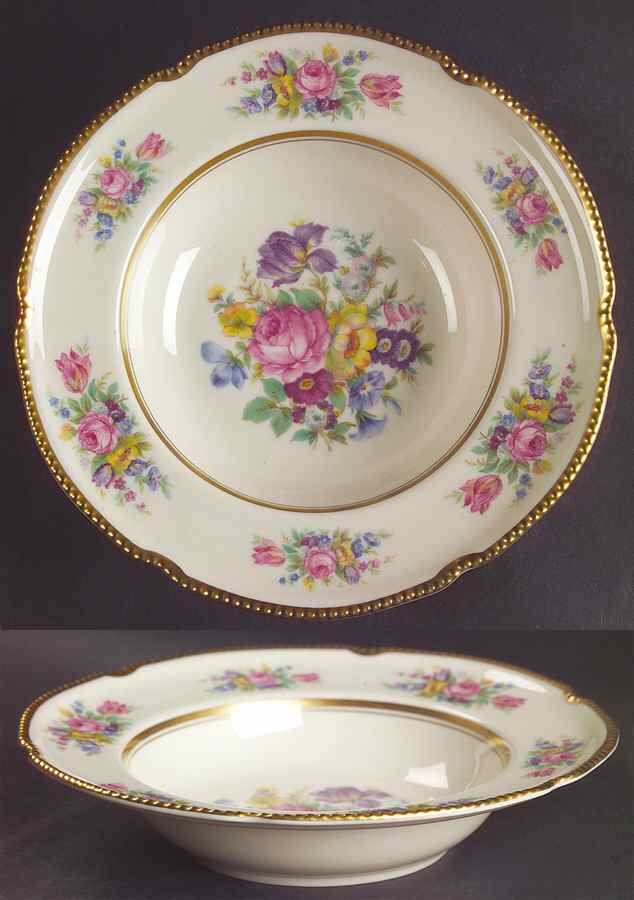 Castleton Rose Rim Soup Bowl by Castleton (USA)-1