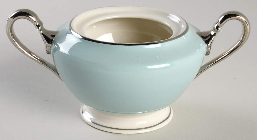 Castleton Turquoise Sugar Bowl No Lid by Castleton (USA)-1