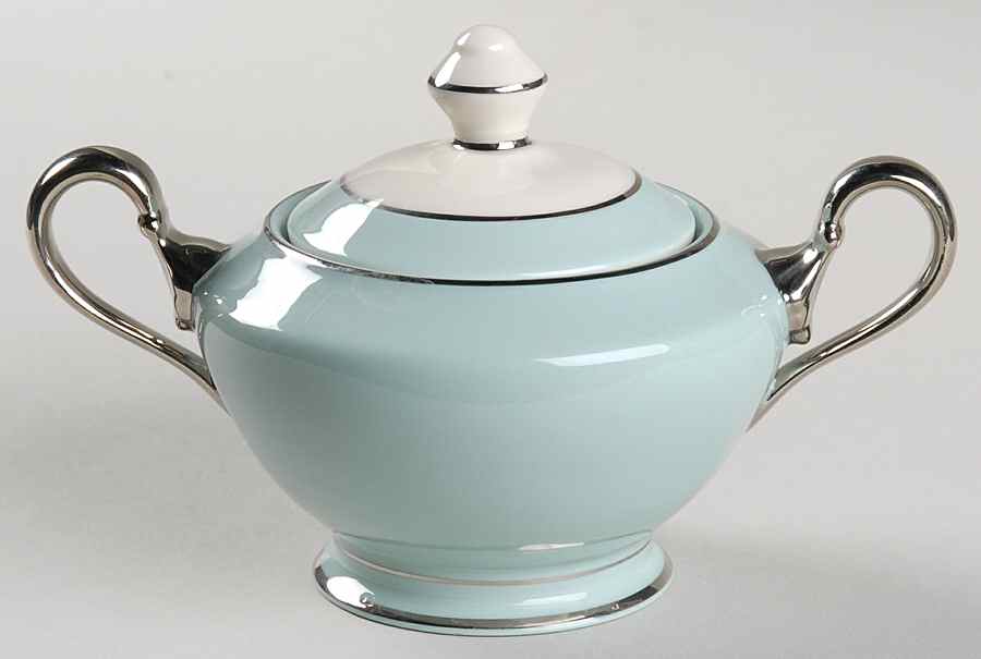 Castleton Turquoise Sugar Bowl & Lid by Castleton (USA)-1