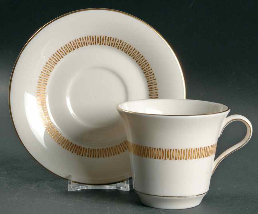 Celesta Flat Cup & Saucer Set by Castleton (USA)-1