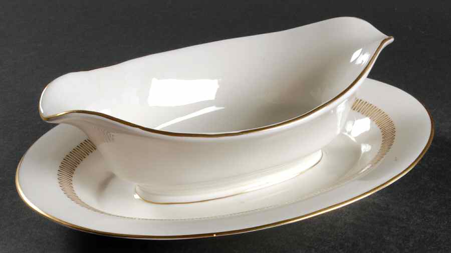 Celesta Gravy Boat with Attached Underplate by Castleton (USA)-1