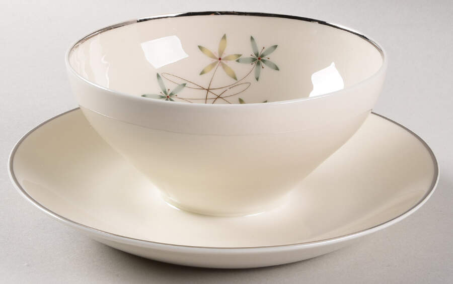 Constellation Gravy Boat with Attached Underplate by Castleton (USA)-1