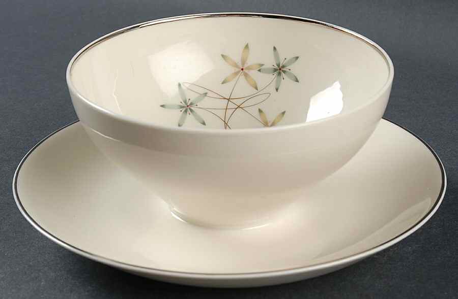 Constellation Gravy Boat with Attached Underplate by Castleton (USA)-1