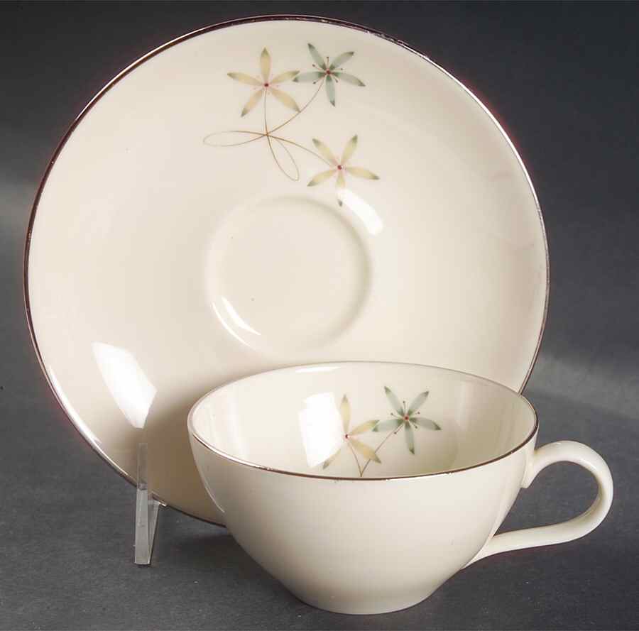 Contempo Flat Cup & Saucer Set by Castleton (USA)-1