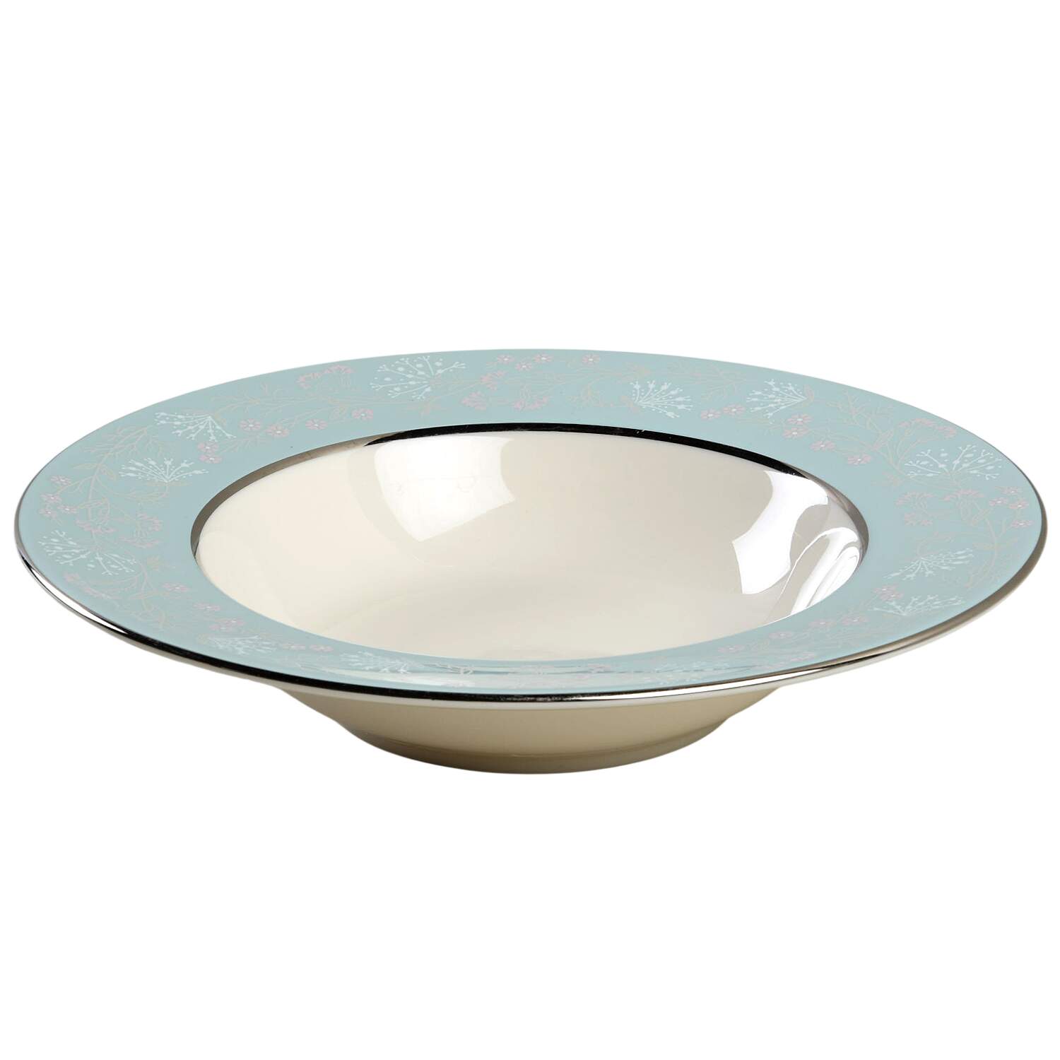 Corsage Rim Soup Bowl by Castleton (USA)-1