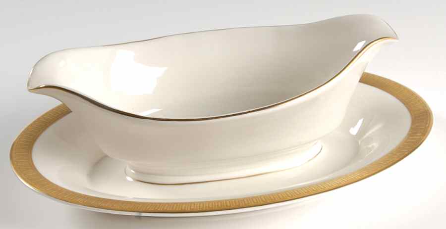 Crescendo Gravy Boat with Attached Underplate by Castleton (USA)-1