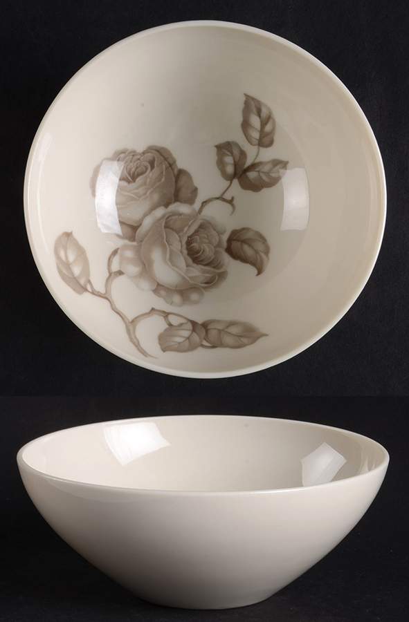 Dawn Rose Flat Cream Soup Bowl by Castleton (USA)-1