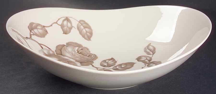 Dawn Rose 11" Oval Vegetable Bowl by Castleton (USA)-1