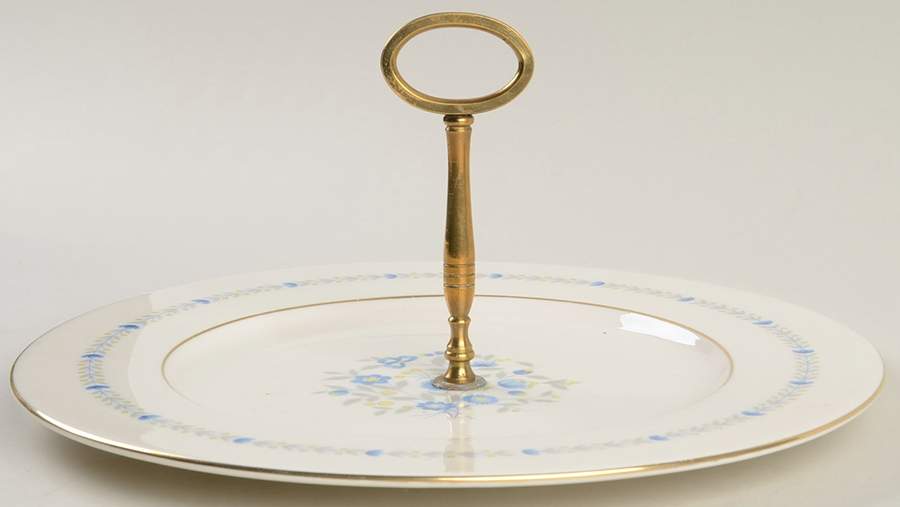 Devon Round Serving Plate with Handle (DP) by Castleton (USA)-1