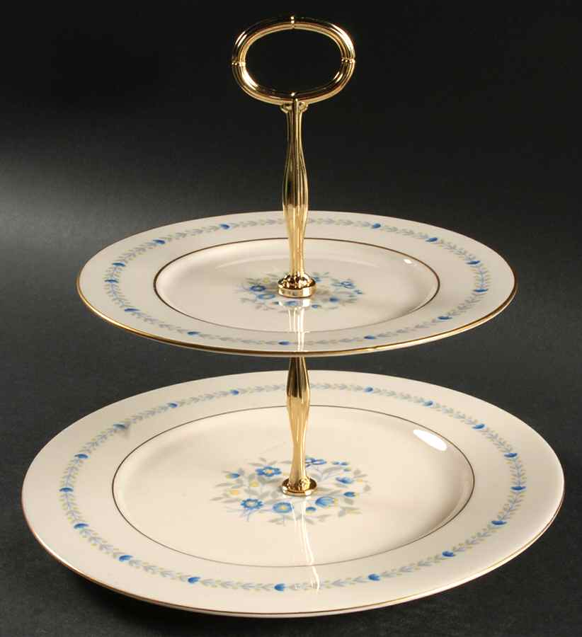 Devon 2 Tiered Serving Tray (Dinner & Salad Plate) by Castleton (USA)-1
