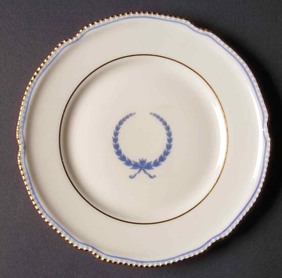Empire (Blue Wreath, Gold Trim) Bread & Butter Plate by Castleton (USA)-1