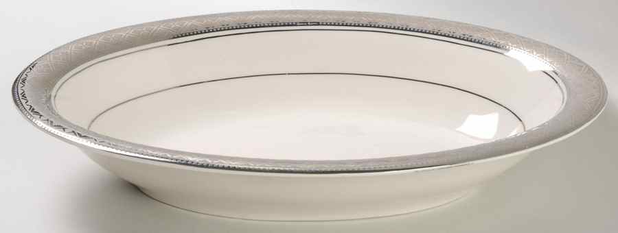 Evening Reflections Platinum 10" Oval Vegetable Bowl by Castleton (USA)-1