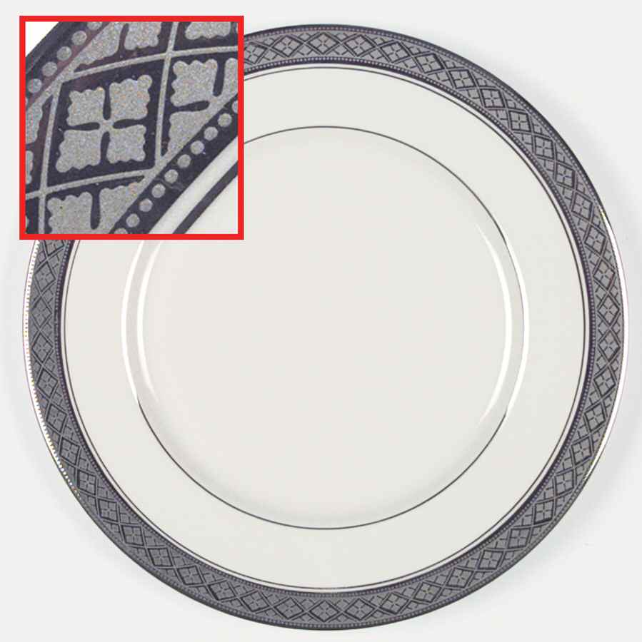 Evening Reflections Platinum Dinner Plate by Castleton (USA)-1