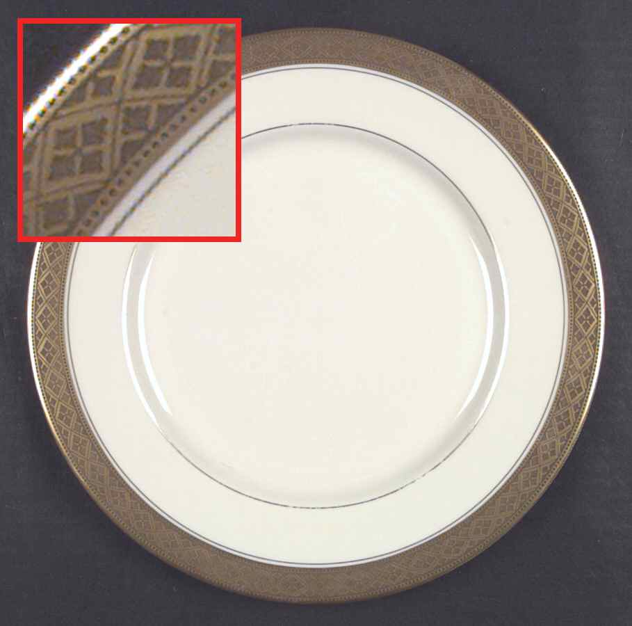 Evening Reflections Gold Dinner Plate by Castleton (USA)-1