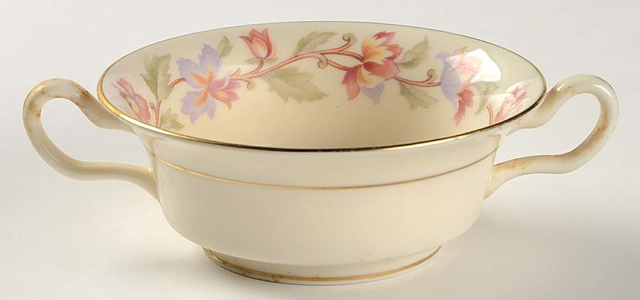 Fantasy Footed Cream Soup Bowl by Castleton (USA)-1