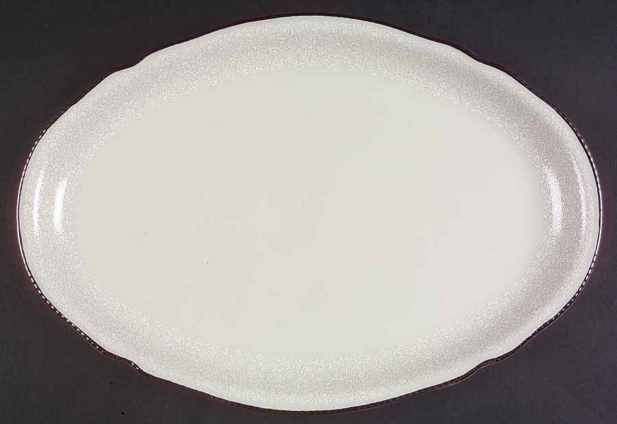 Filigree 13" Oval Serving Platter by Castleton (USA)-1