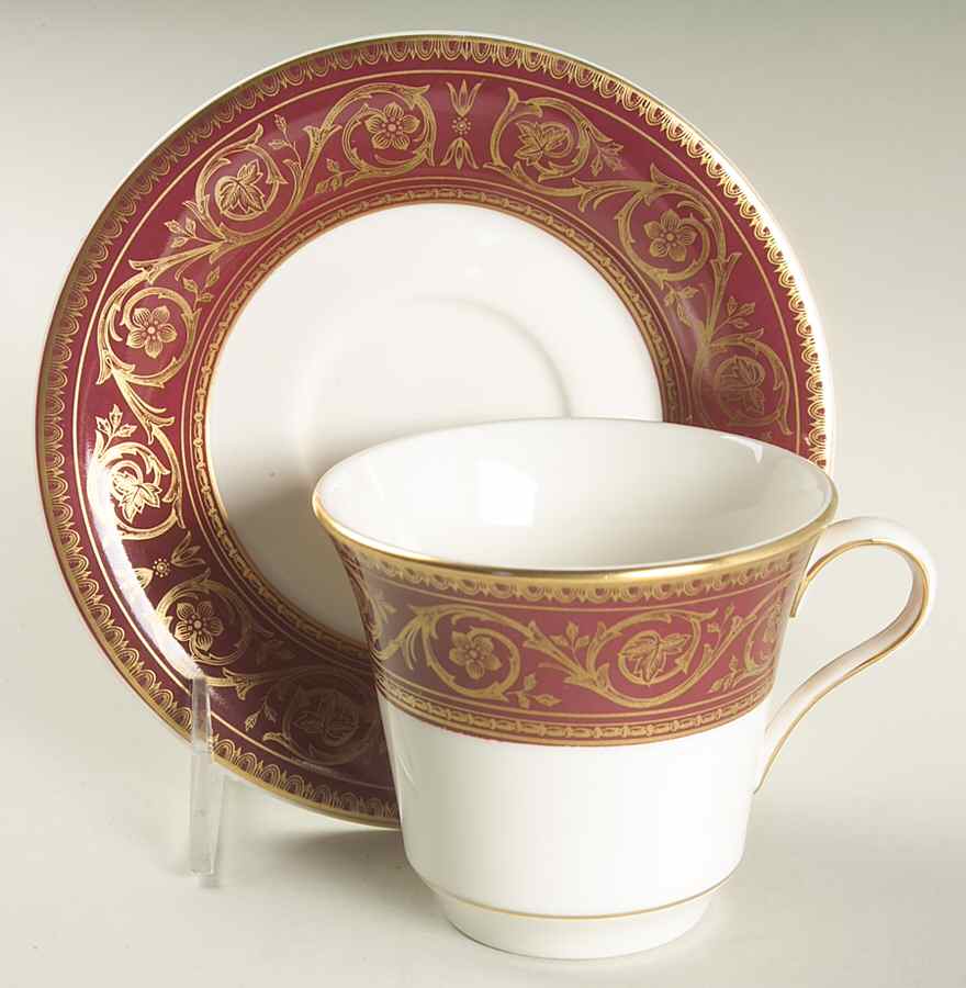 Flamenco Flat Cup & Saucer Set by Castleton (USA)-1