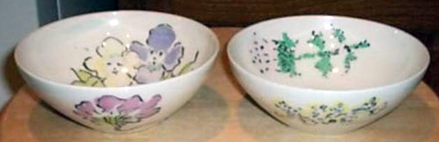 French Garden Flat Cream Soup Bowl by Castleton (USA)-1