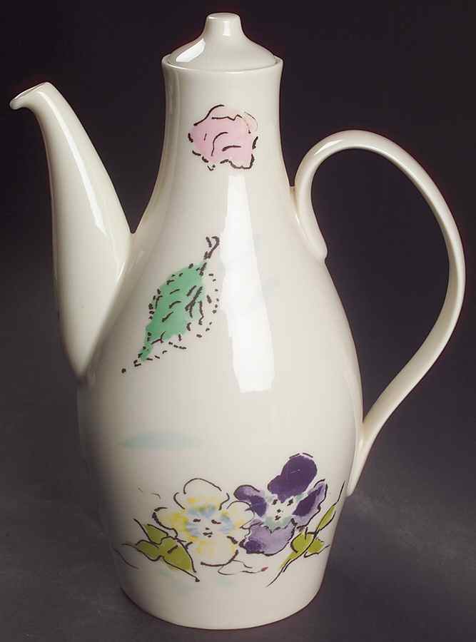French Garden Coffee Pot & Lid by Castleton (USA)-1