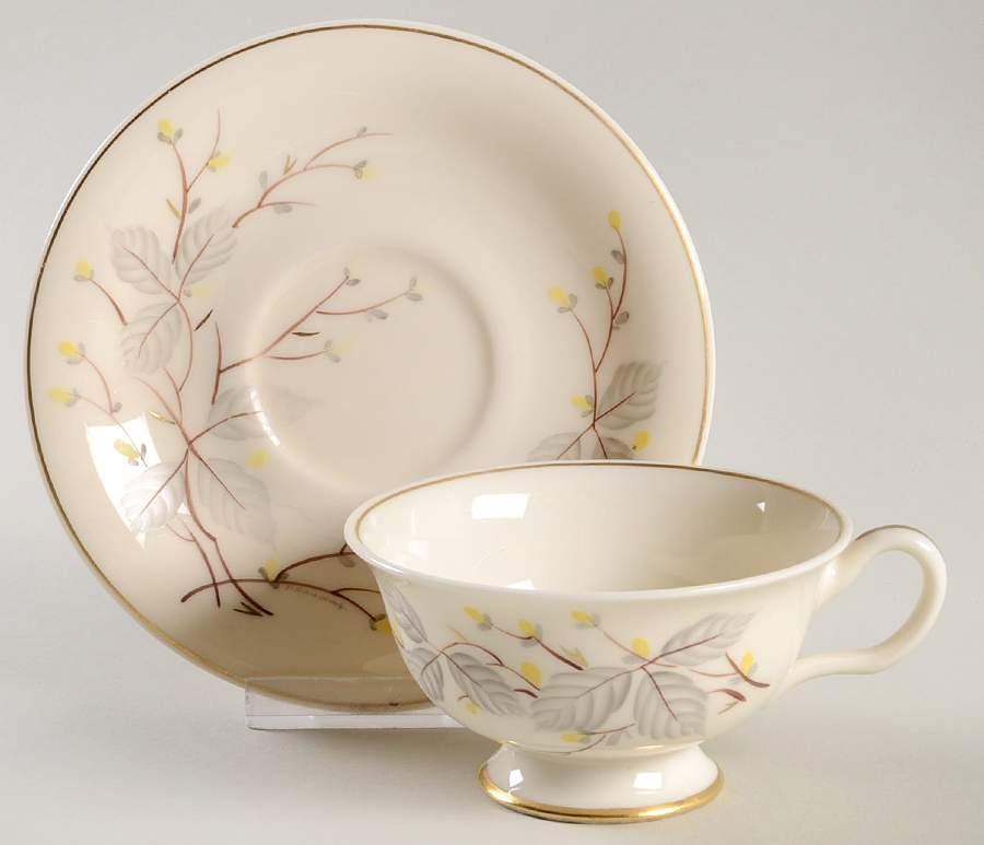 Glen Arden Footed Cup & Saucer Set by Castleton (USA)-1