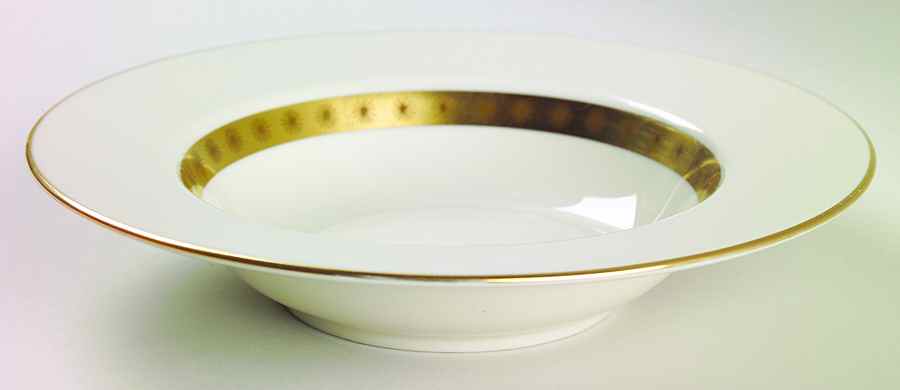 Golden Classic Rim Soup Bowl by Castleton (USA)-1
