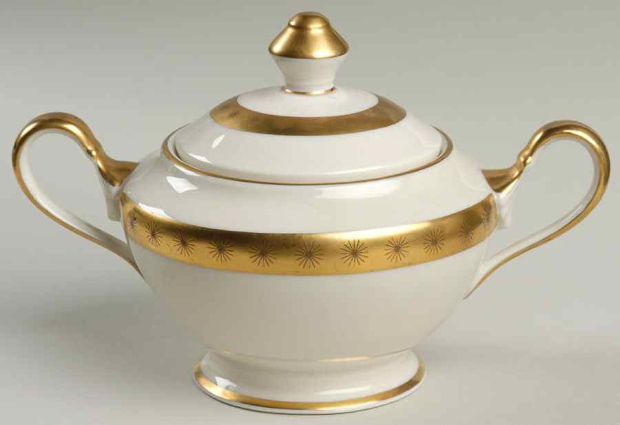 Golden Classic Sugar Bowl & Lid by Castleton (USA)-1