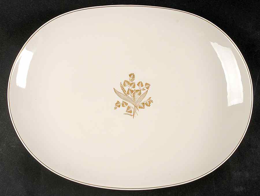 Golden Meadow 15" Oval Serving Platter by Castleton (USA)-1