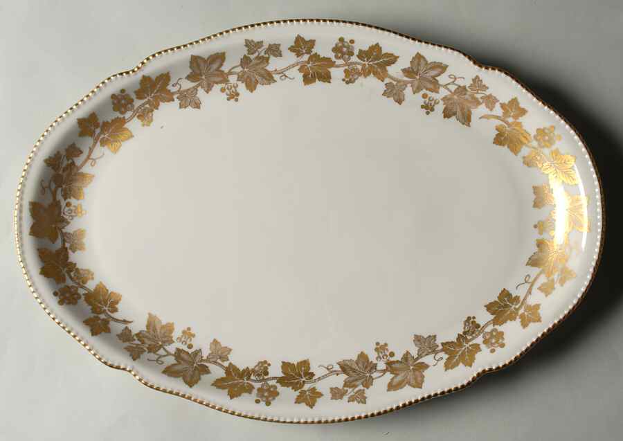 Golden Moment 16" Oval Serving Platter by Castleton (USA)-1