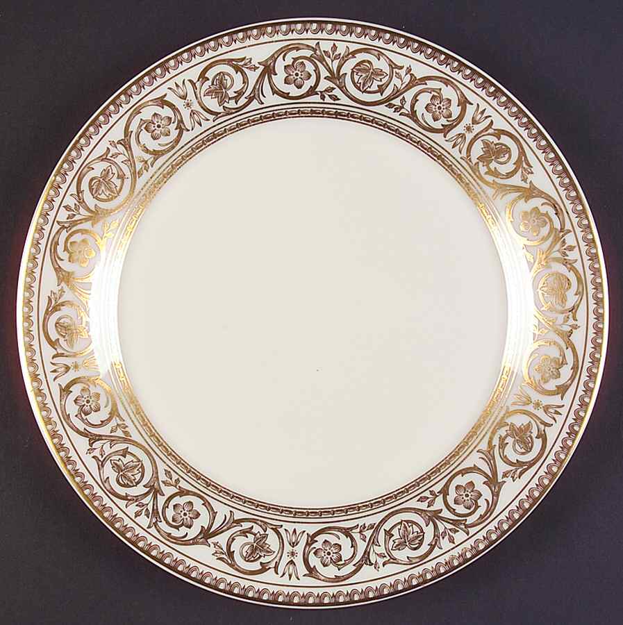 Golden Scroll Salad Plate by Castleton (USA)-1