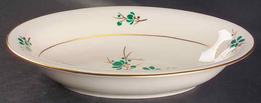 Jade 11" Oval Vegetable Bowl by Castleton (USA)-1