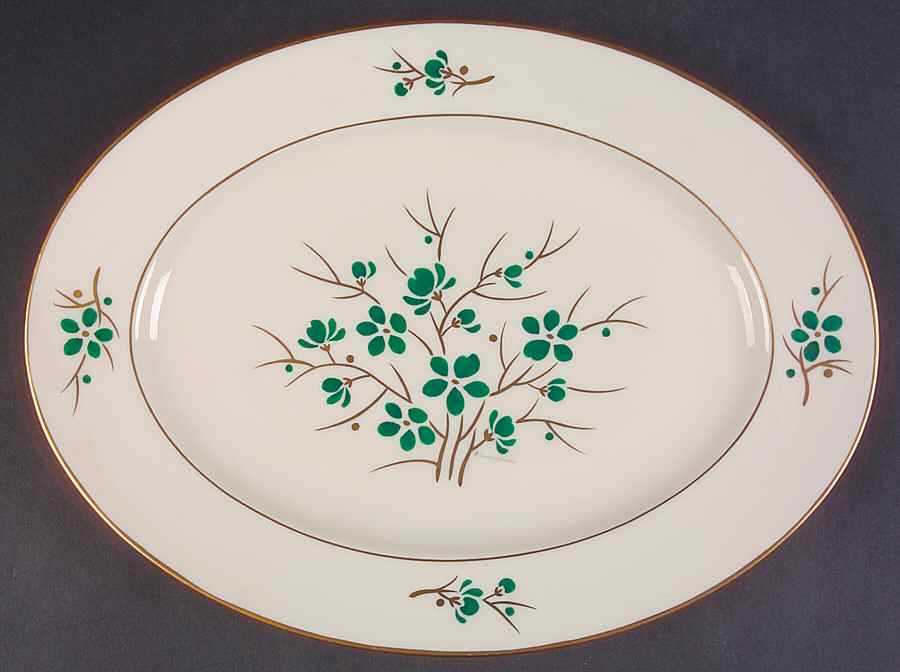 Jade 13" Oval Serving Platter by Castleton (USA)-1