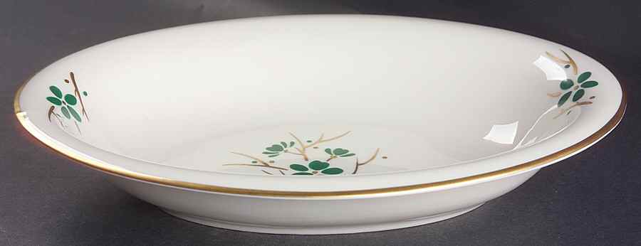 Jade 10" Oval Vegetable Bowl by Castleton (USA)-1