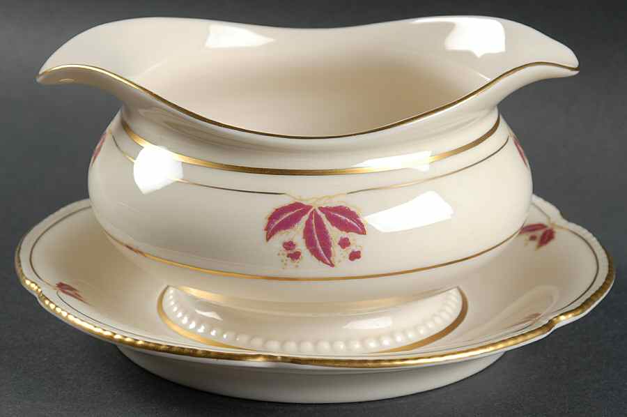Jubilee Gravy Boat with Attached Underplate by Castleton (USA)-1