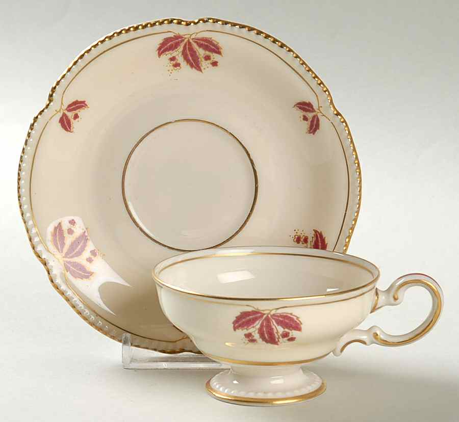 Jubilee Footed Demitasse Cup & Saucer Set by Castleton (USA)-1