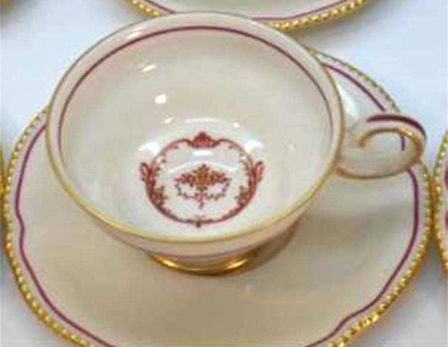King Edward Footed Demitasse Cup & Saucer Set by Castleton (USA)-1
