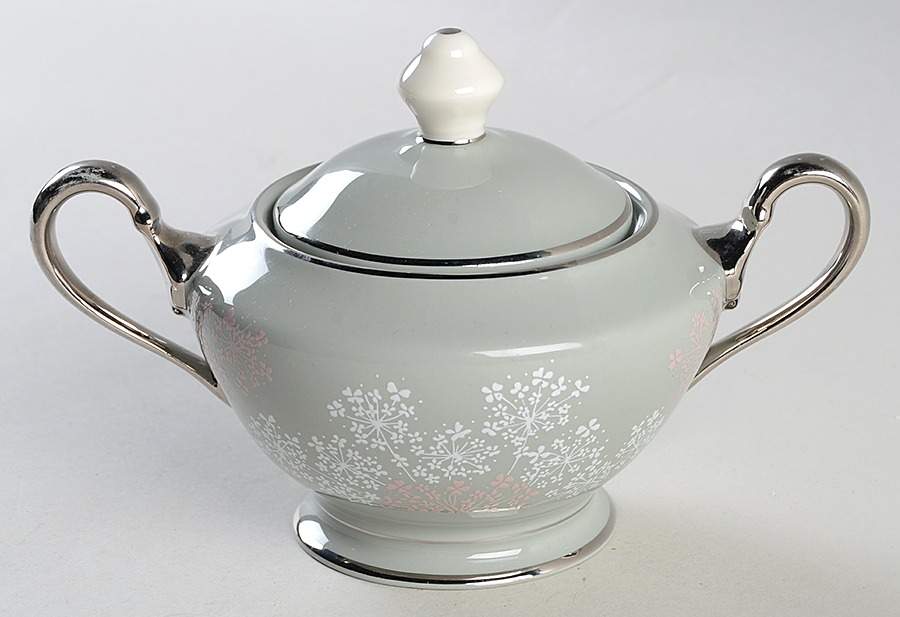 Lace Sugar Bowl & Lid by Castleton (USA)-1