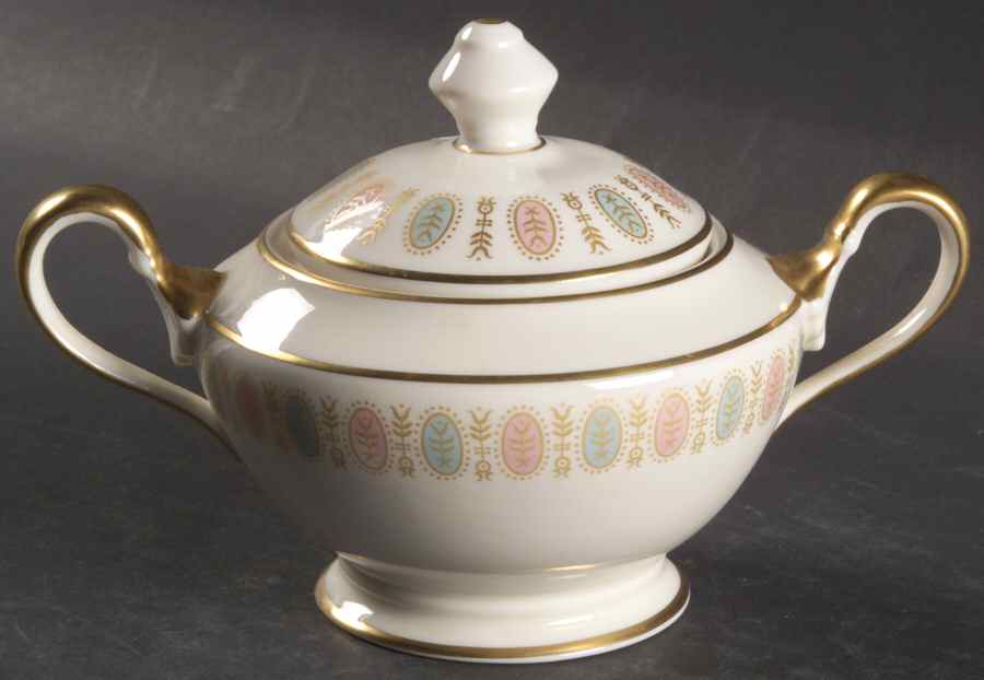 Lavalliere Sugar Bowl & Lid by Castleton (USA)-1