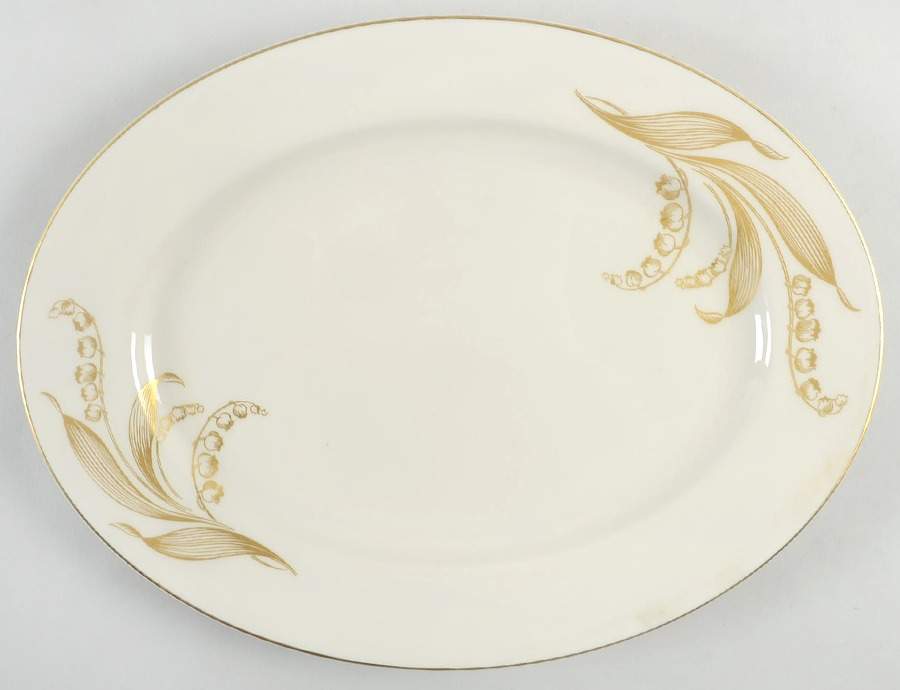 Lily of the Valley 13" Oval Serving Platter by Castleton (USA)-1